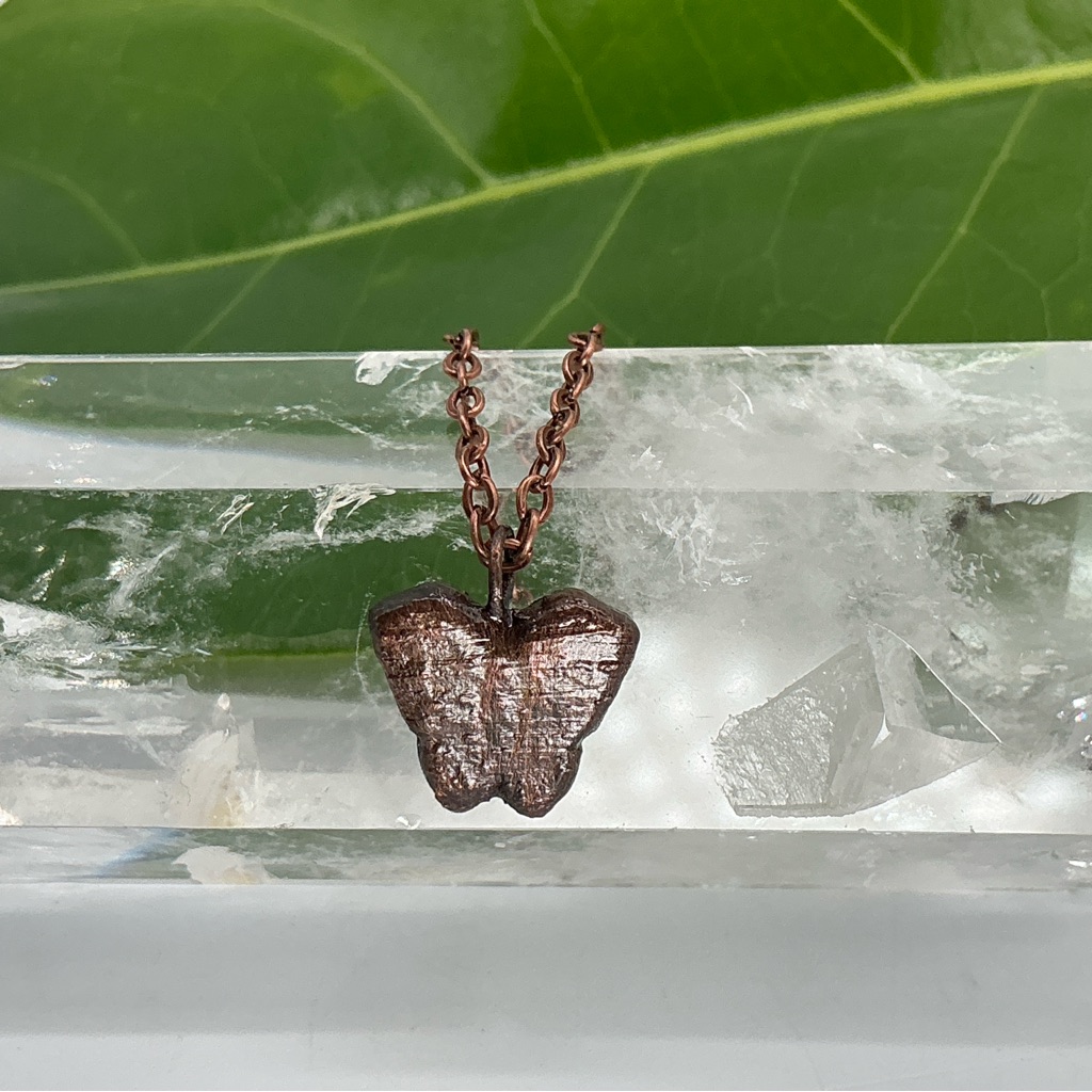 Butterfly Necklace Pendant Handmade Copper Jewelry Usa Boho 18” Grateful Times 1